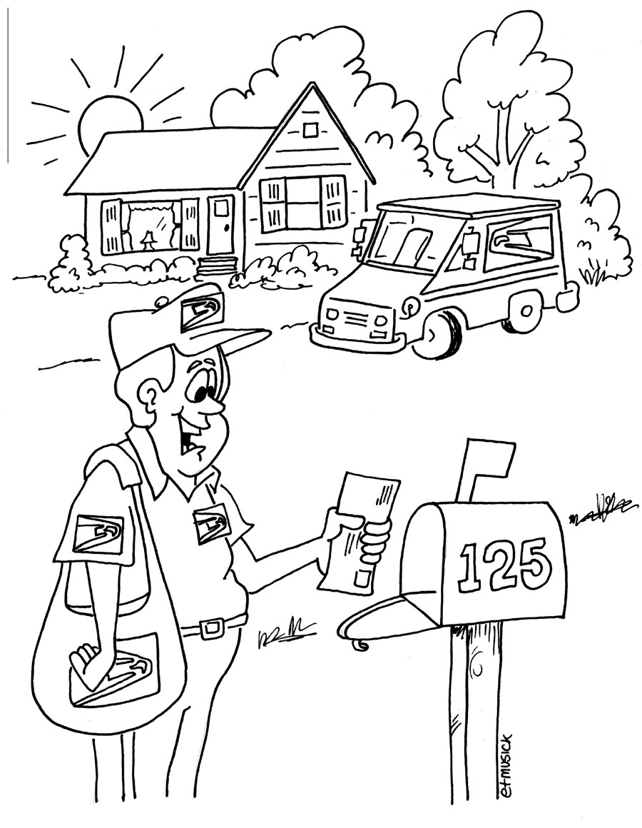 mail coloring pages - photo #23